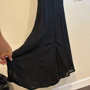 Vintage empire waist Ann Taylor maxi dress sheer flower print